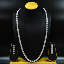 Long Neck Zircon/AD Necklace Set 12551-28