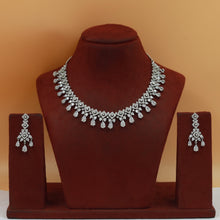 Round Neck Zircon/AD Necklace Set 10812-69