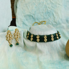 Green Kundan Necklace Set 15467-2614