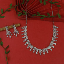 Round Neck Zircon/AD Necklace Set 10812-69