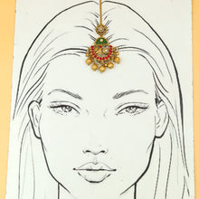 Antique Gold Finish Maang Tikka 18221-68