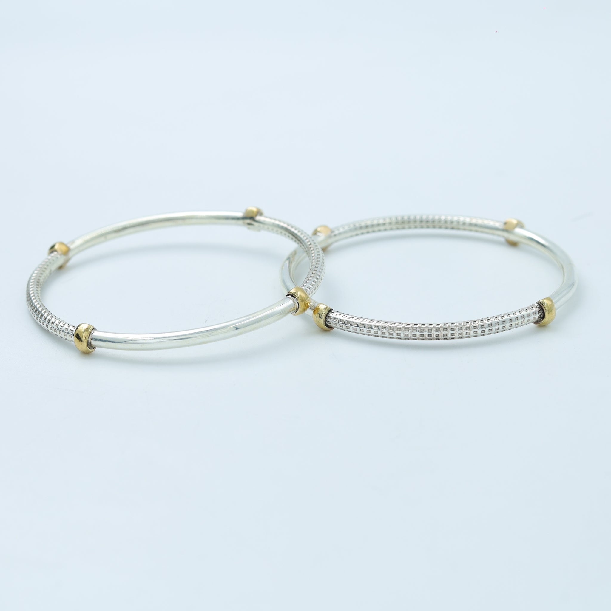 Two Tone Silver Bangles 7874-20