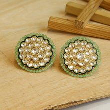 Big Round Kundan Tops/Studs 12967-9611