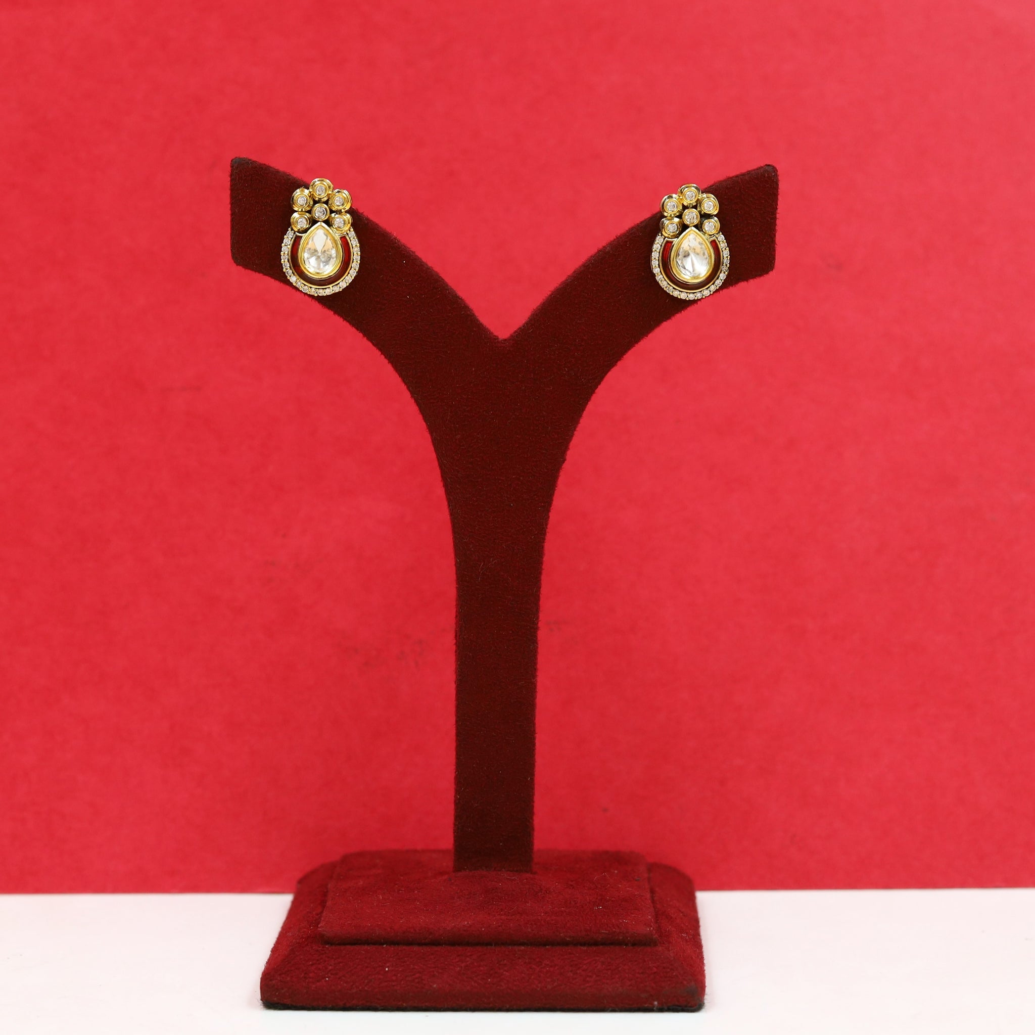 Tops/Studs Kundan Earring 18472-28