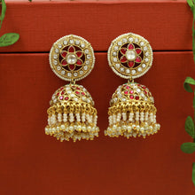Antique Gold Finish Jhumki 22417-21