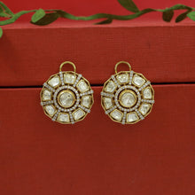 Moissanite Tops/Studs Kundan Earring 19111-87