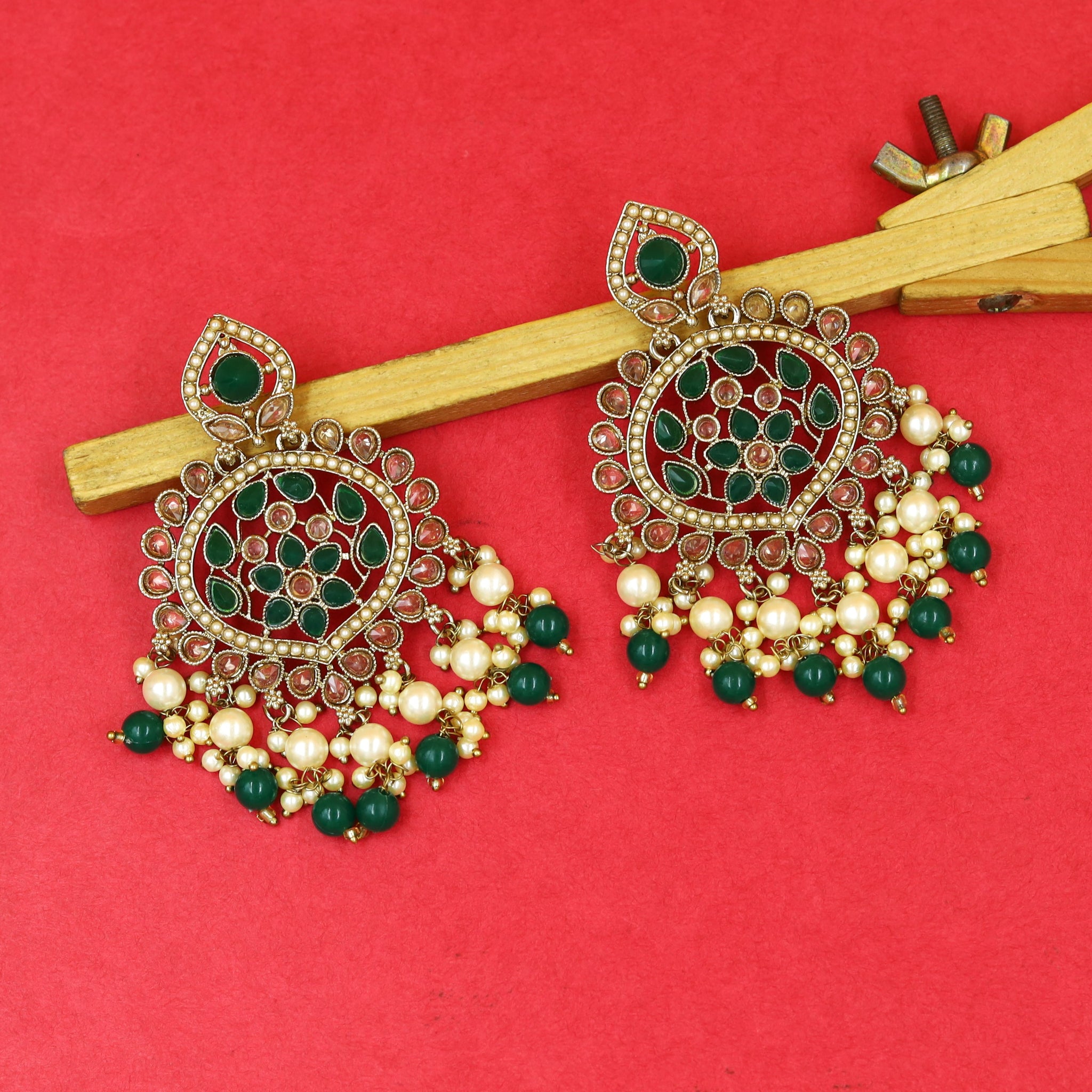 Mehandi Finish Danglers 18421-28