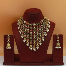 Round Neck Jadau Necklace Set 7774-65