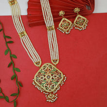 Long Neck Jadau Necklace Set 11528-65