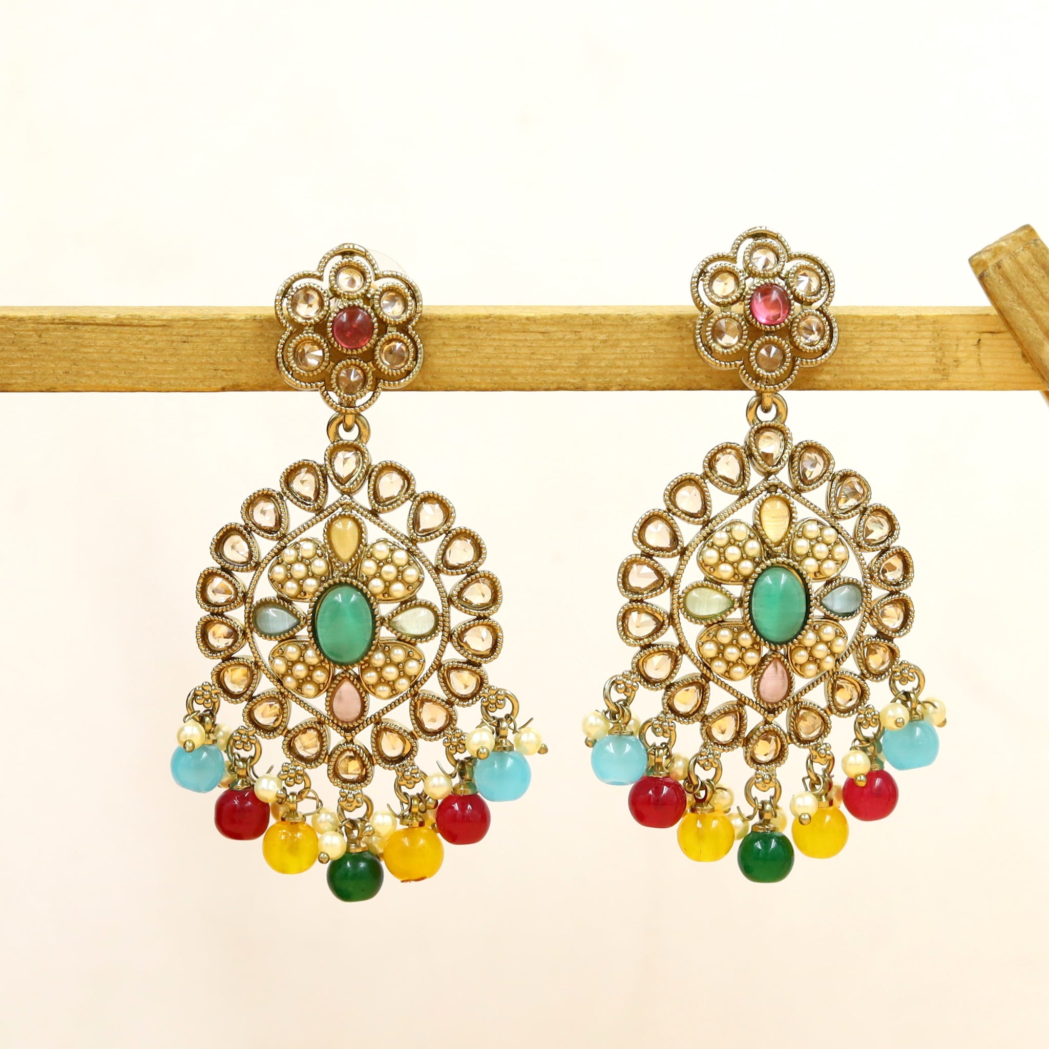 Mehandi Finish Danglers 18423-28