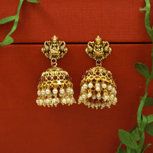 Jhumki Temple Earring 21032-28