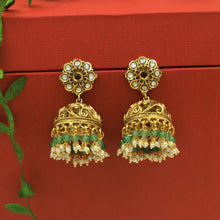 Antique Gold Finish Jhumki 22419-21