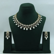 Round Neck Zircon/AD Necklace Set 15331-69