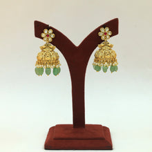 Antique Gold Finish Temple Jhumki 22418-21