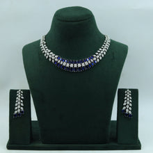 Round Neck Zircon/AD Necklace Set 15849-28