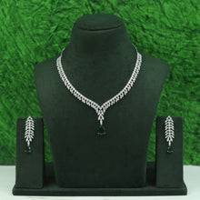 Round Neck Zircon/AD Necklace Set 16912-08