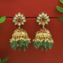 Antique Gold Finish Jhumki 22416-21