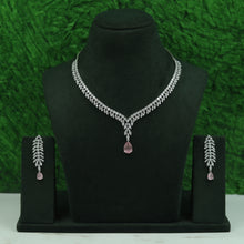Round Neck Zircon/AD Necklace Set 16912-08
