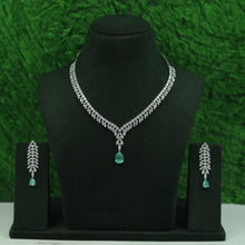 Round Neck Zircon/AD Necklace Set 16912-08