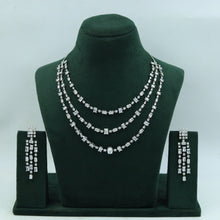 Layered Zircon/AD Necklace Set 15841-28