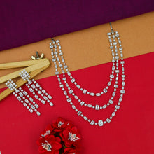 Layered Zircon/AD Necklace Set 15841-28