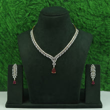 Round Neck Zircon/AD Necklace Set 16912-08