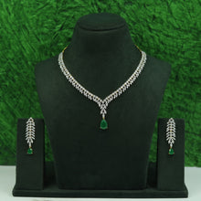 Round Neck Zircon/AD Necklace Set 16912-08