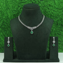 Round Neck Zircon/AD Necklace Set 16905-08