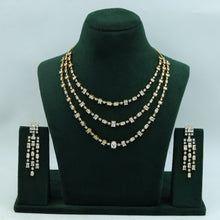 Layered Zircon/AD Necklace Set 15841-28
