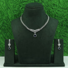 Round Neck Zircon/AD Necklace Set 16905-08