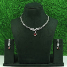 Round Neck Zircon/AD Necklace Set 16905-08