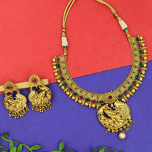 Ruby Green Temple Necklace Set 6167-1225
