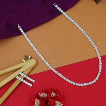 Round Neck Zircon/AD Necklace Set 15143-05