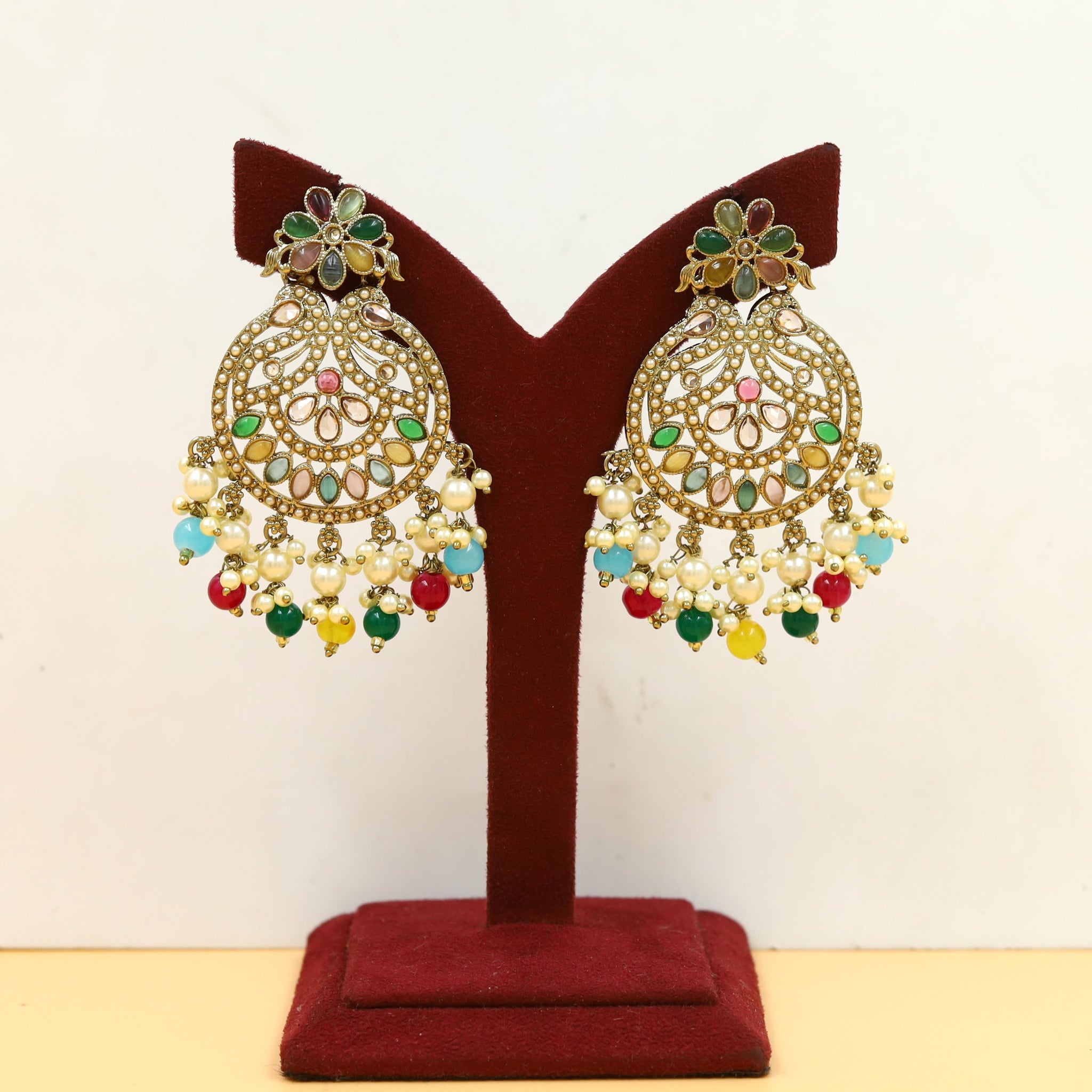 Mehandi Finish Danglers 18418-28