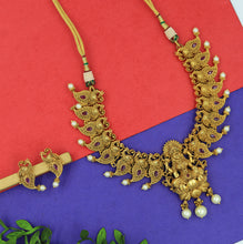 Ruby Temple Necklace Set 7829-1555