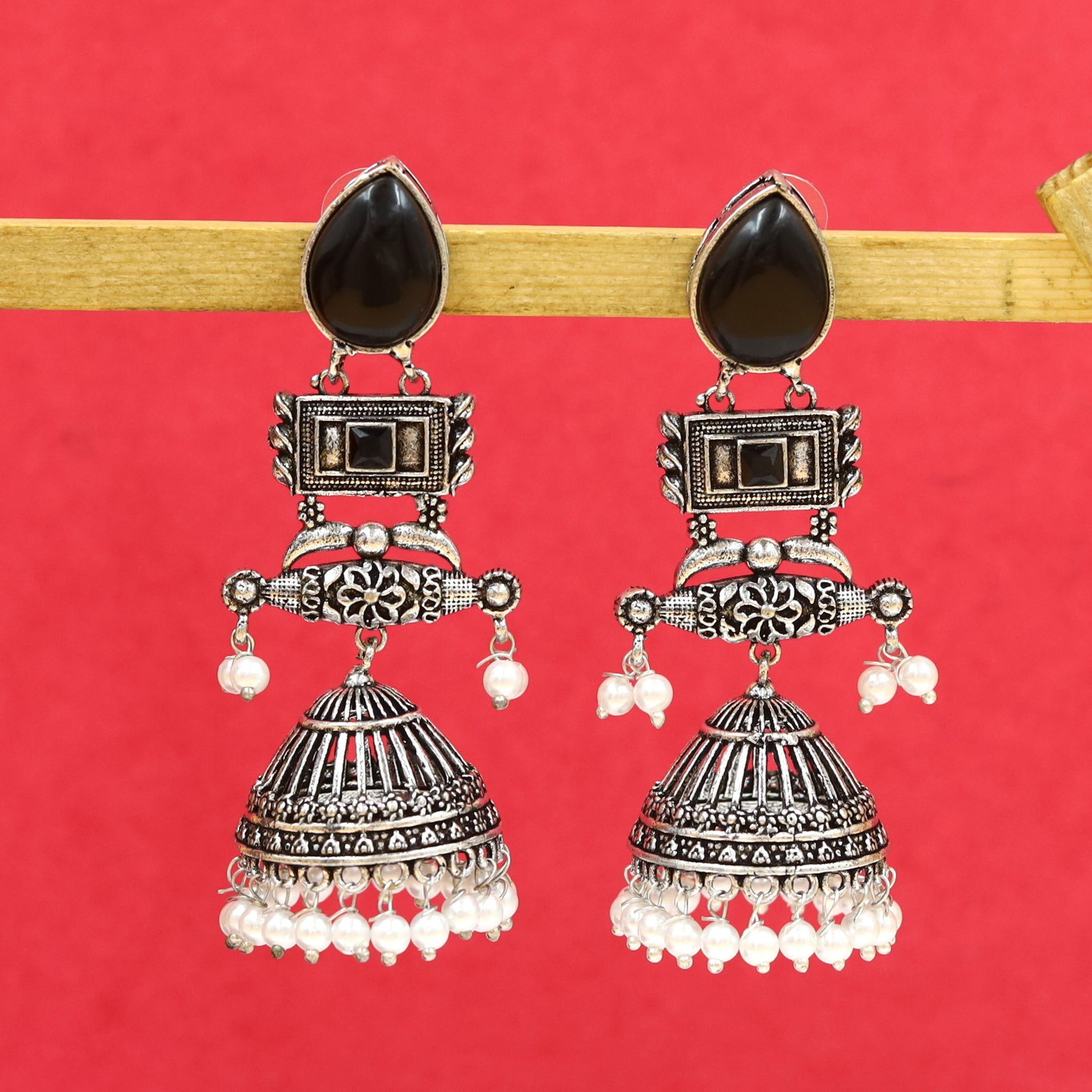 Jhumki Oxidized Earring 18548-28