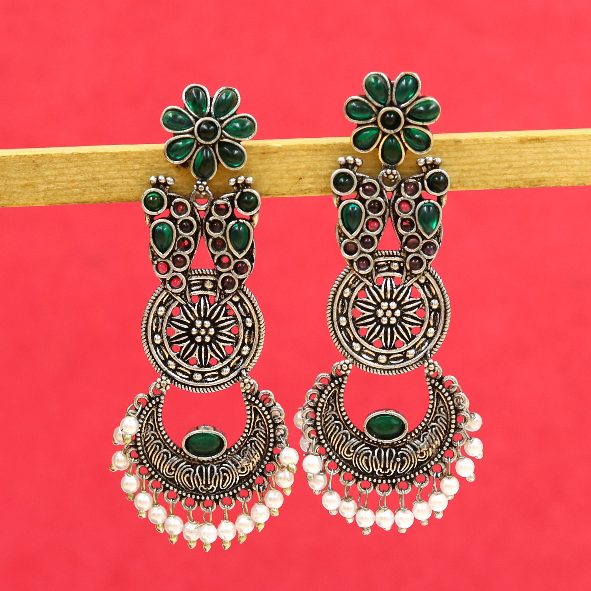 Danglers Oxidized Earring 18552-28