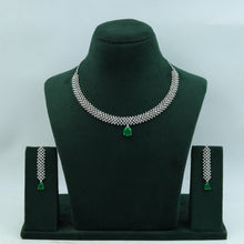 Round Neck Zircon/AD Necklace Set 15355-69
