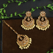 Gold look Earring with Mangtikka set 2968-7033