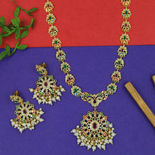 Long Neck Jadau Necklace Set 15978-65