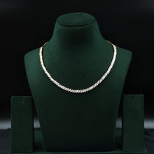 Rose Gold Zircon/AD Necklace Set 15194-2341