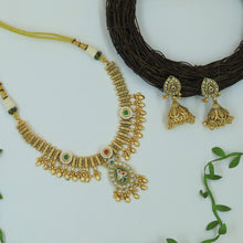 V Neck Antique Necklace Set 22327-21