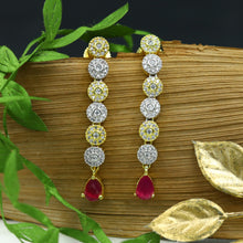 Ruby Zircon/AD Necklace Set 7605-1178
