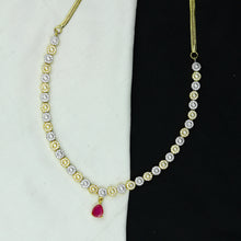 Ruby Zircon/AD Necklace Set 7605-1178