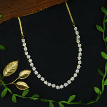 Gold Zircon/AD Necklace Set