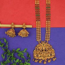 Ruby Green Temple Pendant Set 1863-5928