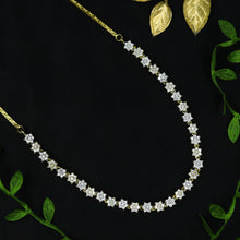 Gold Zircon/AD Necklace Set
