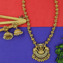 Antique Gold Plated Heavy Temple Pendant Set 9987-28