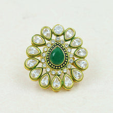 Polki Cocktail Blue Ring 12509-8973