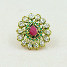 Polki Cocktail Blue Ring 12509-8973